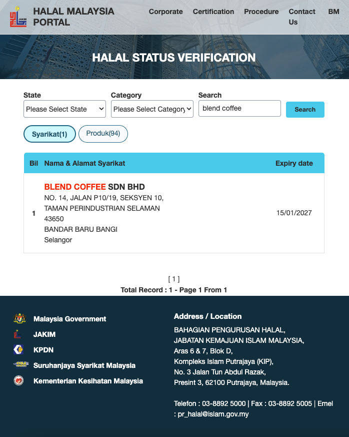 Portal Rasmi Halal Malaysia - Direktori Halal Malaysia